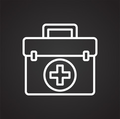 Medical line icon on background for graphic and web design. Simple vector sign. Internet concept symbol for website button or mobile app.