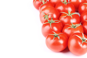 Fresh tomatoes isolated on white background