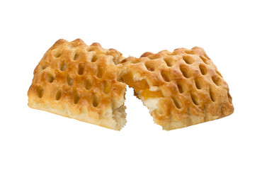 Sweet Braided Puff Pastry or Pate Feuilletee Isolated