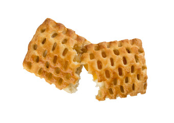 Sweet Braided Puff Pastry or Pate Feuilletee Isolated