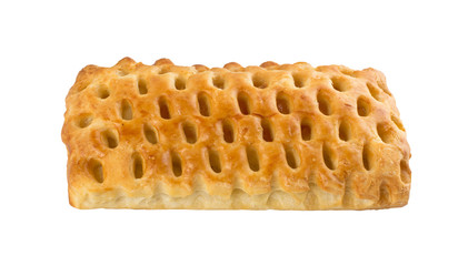 Sweet Braided Puff Pastry or Pate Feuilletee Isolated