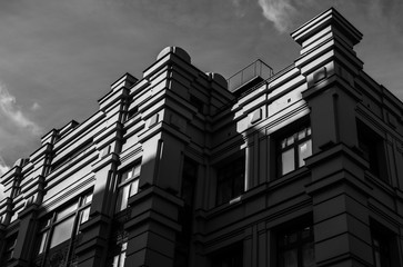 Fototapeta premium The building in the warm embrace of the sun