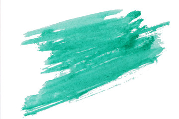 Abstract watercolor spot on white textured paper. Isolated. Hand-drawn background. Aquarelle brush...
