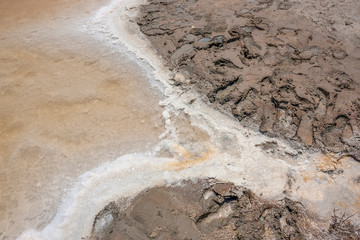 brine lagoon closeup
