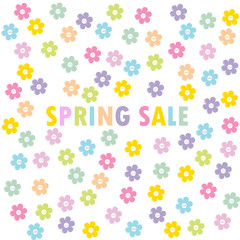 Spring sale concept with flowers