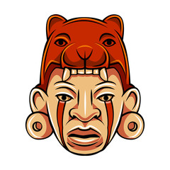 Aztec warrior man character