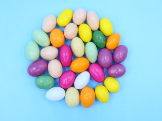 Fototapeta na wymiar Colorful Easter Eggs Composition