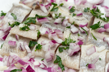 herring with onion and parsley