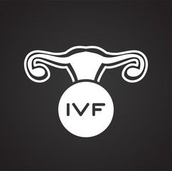 IVF icon on background for graphic and web design. Simple vector sign. Internet concept symbol for website button or mobile app.