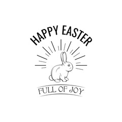 Hapy easter label.