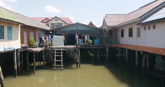 Fishing sea gypsy village in Phang Nga Province, Thailand at Ko Panyi (Koh Panyee) island