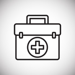 Medical line icon on background for graphic and web design. Simple vector sign. Internet concept symbol for website button or mobile app.