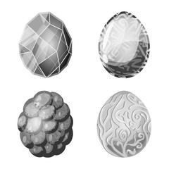 Vector illustration of monster  and fantasy icon. Collection of monster  and big stock vector illustration.