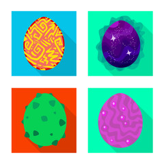 Vector illustration of story and big symbol. Collection of story and prehistoric stock symbol for web.