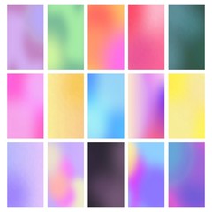 Fototapeta premium Set of color gradient backgrounds