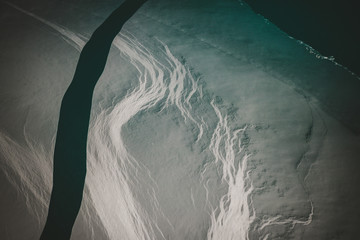 Aerial of Abstract Snow Landscape