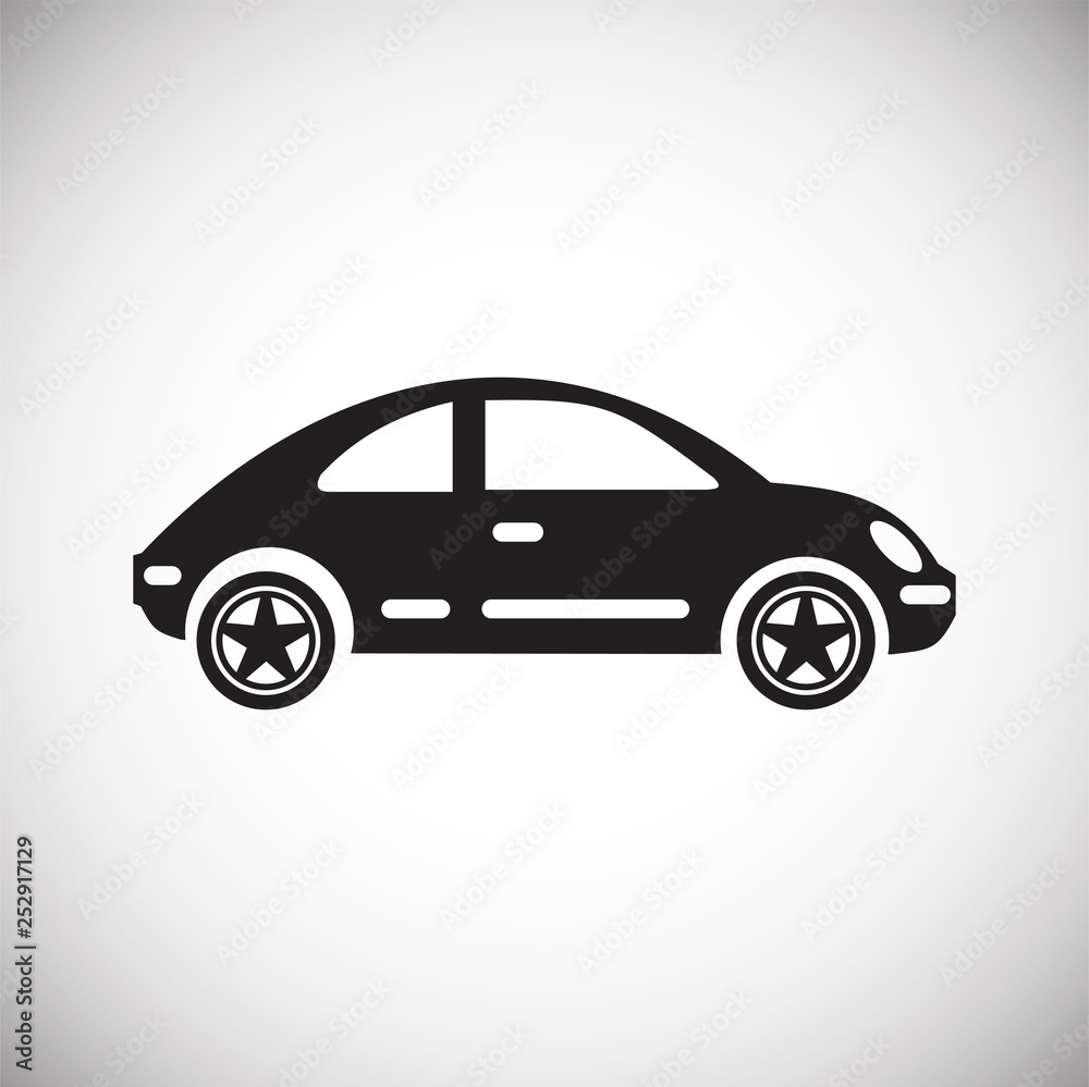 Poster car icon on background for graphic and web design. simple vector sign. internet concept symbol for w