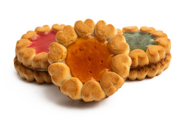 sandwich with jam cookies isolated
