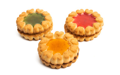 sandwich with jam cookies isolated