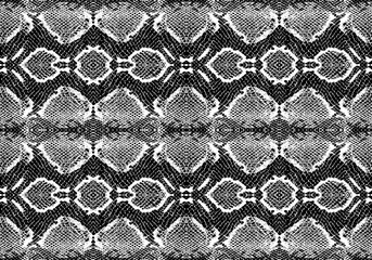 Snake huid patroon textuur herhalende naadloze zwart-wit zwart-wit. Vector. Textuur slang. Modieuze print. Mode en stijlvolle achtergrond