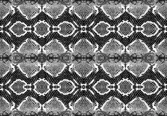 Behang Grijs Snake huid patroon textuur herhalende naadloze zwart-wit zwart-wit. Vector. Textuur slang. Modieuze print. Mode en stijlvolle achtergrond