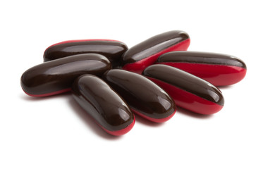 vitamins capsules isolated