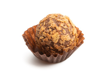 chocolate truffles isolated