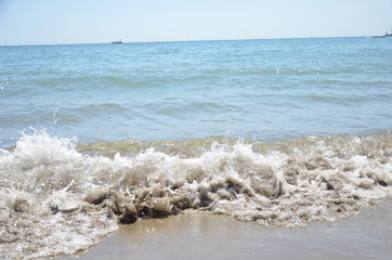waves on the beach