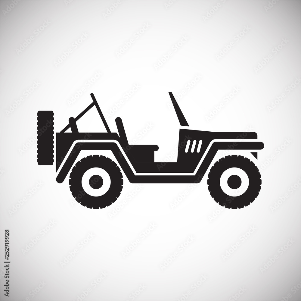 Poster car icon on background for graphic and web design. simple vector sign. internet concept symbol for w