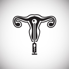 IVF icon on background for graphic and web design. Simple vector sign. Internet concept symbol for website button or mobile app.