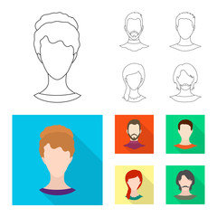 Vector design of professional and photo icon. Collection of professional and profile vector icon for stock.