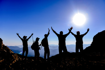 the sense of accomplishment together and the adventure of mountaineering