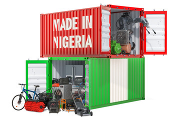 Production and shipping of electronic and appliances from Nigeria, 3D rendering