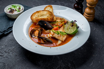 Seafood casserole bowl