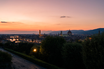 Fototapeta na wymiar sunset over Florence. Florence, Firenze, Tuscany, Italy