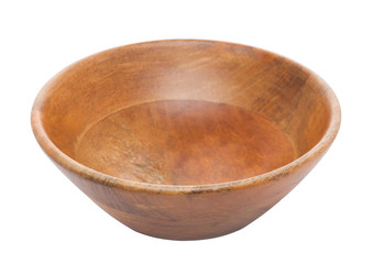 Round wooden bamboo bowl for kitchen