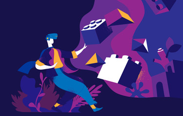 Virtual reality objects interaction