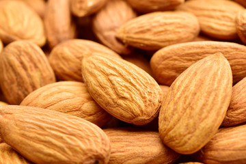 Image of almonds, macro image, close-up