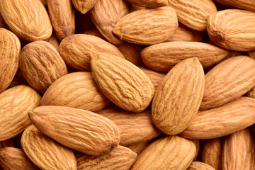close-up image of almonds, macro, texture.