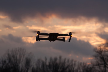 A shot of a flying dron.