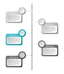 Infograph with business symbols. Vector