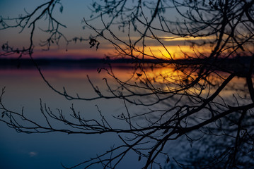 coucher lac de Soustons 3