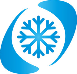 Zwei Tropfen und Schneeflocke, Klimaanlage, Logo