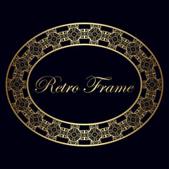 art deco vintage border frame
