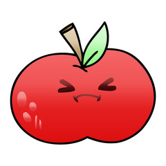 quirky gradient shaded cartoon apple