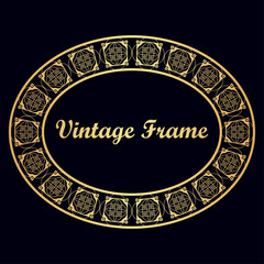 art deco vintage border frame