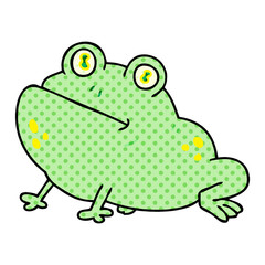 quirky comic book style cartoon frog
