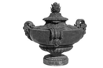 Fototapeta premium Park sculpture of an ancient vase.