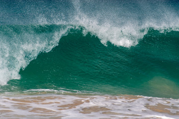Fototapeta na wymiar Capo Verde ocean waves seen from the beach