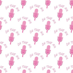 Old vintage microphone pattern